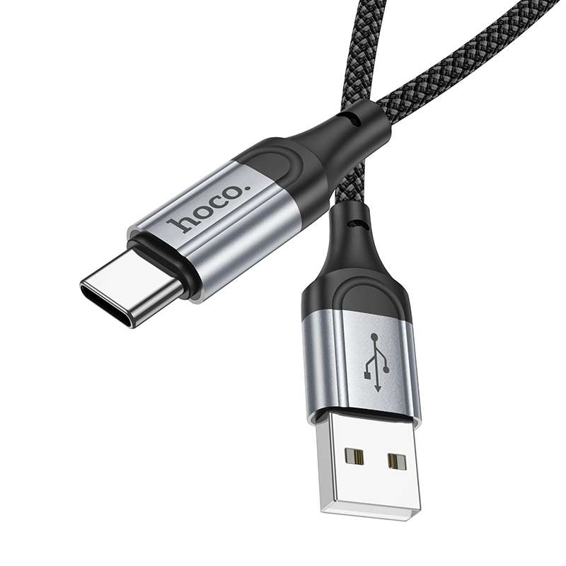 hoco X102 USB to USB-C / Type-C Fresh 3A Charging Data Cable, Length:1m(Black)