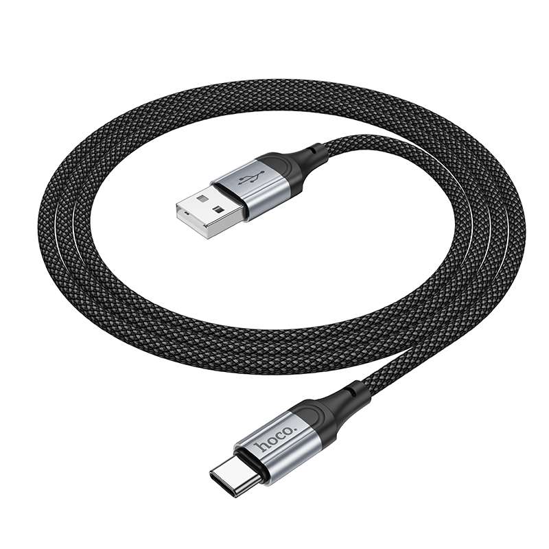 hoco X102 USB to USB-C / Type-C Fresh 3A Charging Data Cable, Length:1m(Black)