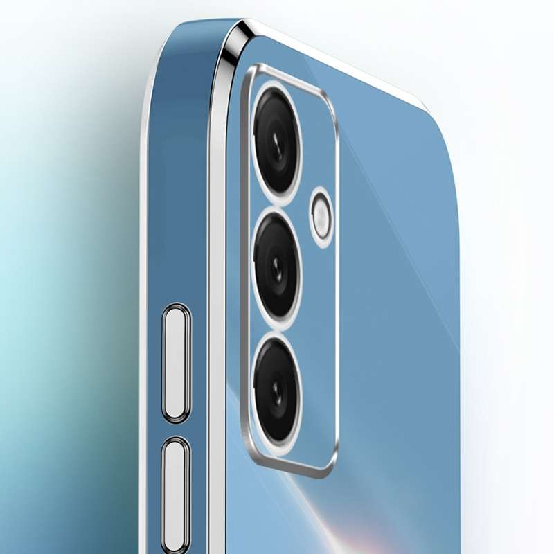 For Samsung Galaxy S24 FE 5G XINLI Straight Edge 6D Electroplate TPU Phone Ca ... (Celestial Blue)