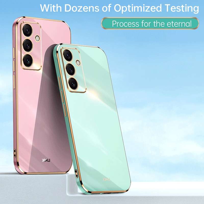 For Samsung Galaxy S24 FE 5G XINLI Straight Edge 6D Electroplate TPU Phone Case(Celestial Blue)