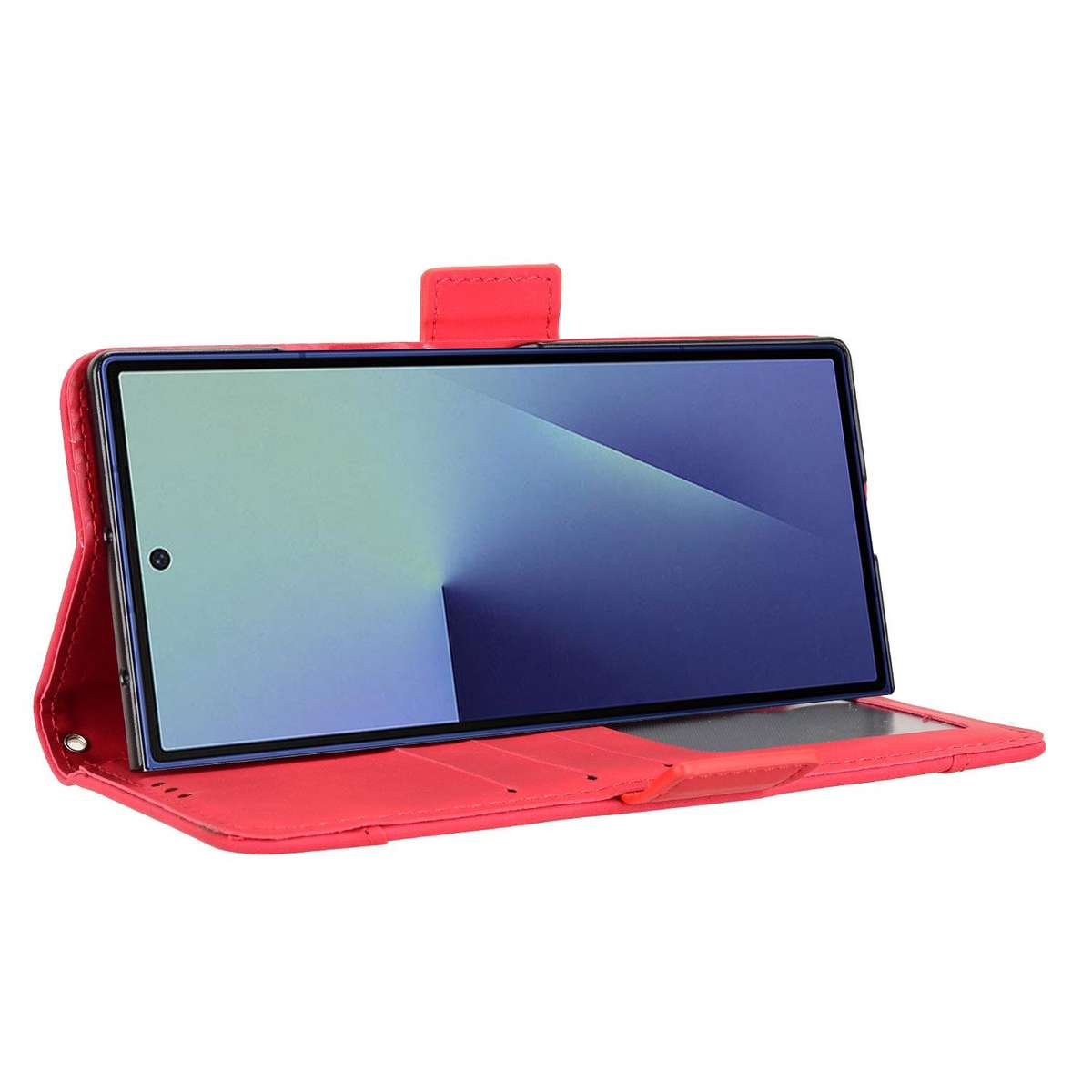 For Samsung Galaxy Z Fold7 Skin Feel Calf Texture Card Slots Leather Phone Case(Red)