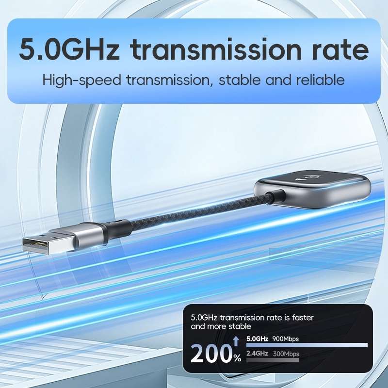 2 in 1 Apple CarPlay / Android Auto Wired to Wireless Car CarPlay Box Adapter(Black)