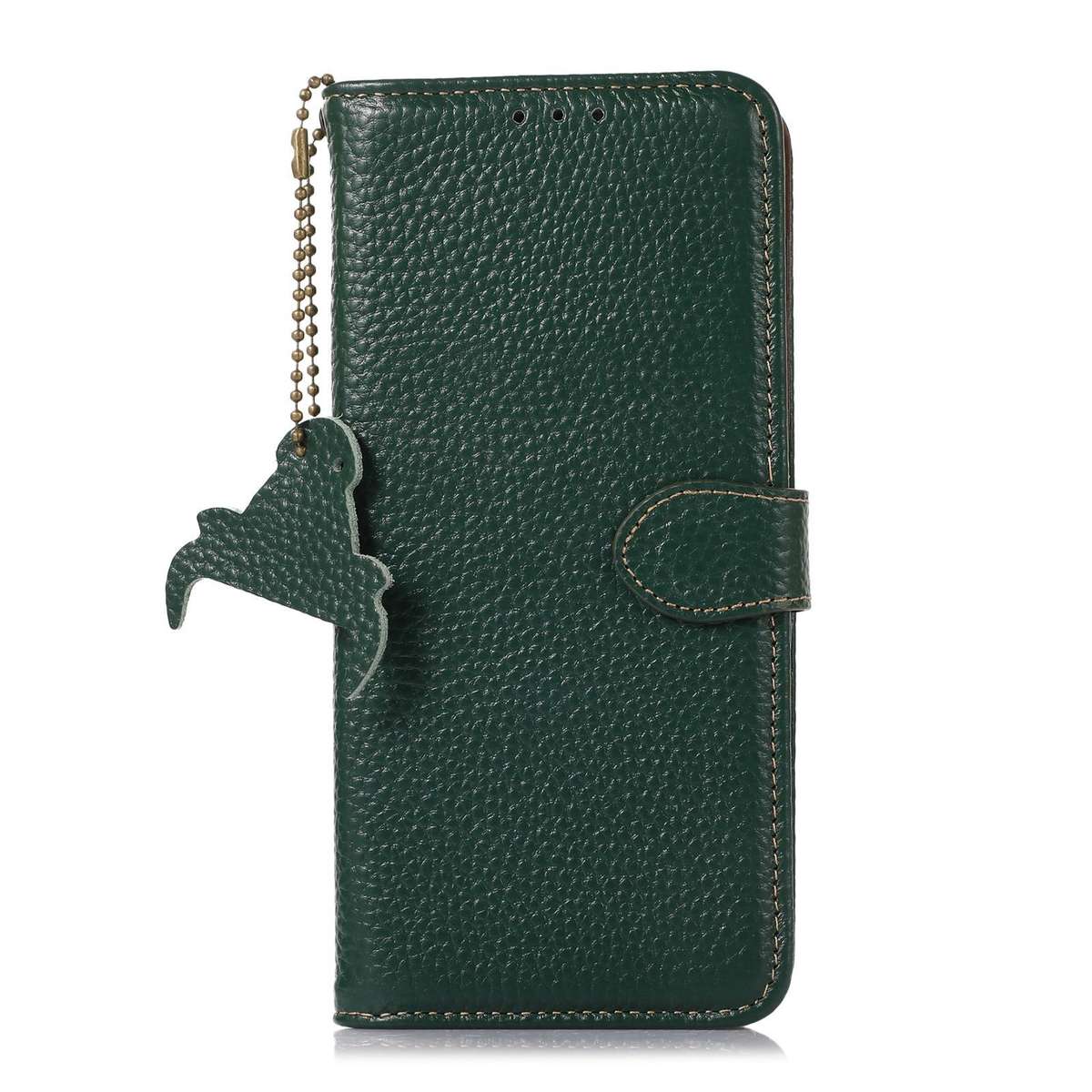 For Redmi K90/Poco F8 Pro Genuine Leather Litchi Texture RFID Leather Phone Case(Green)