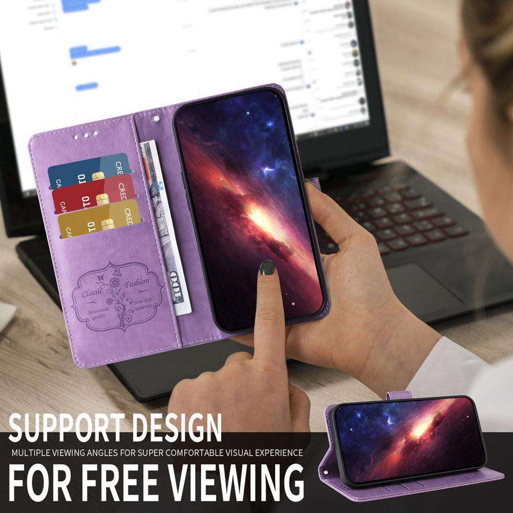 For Xiaomi 15 Ultra Embossed Butterfly Flowers Leather Phone Case(Purple)