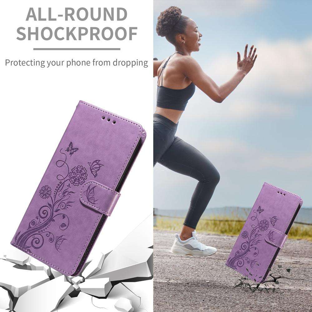For Xiaomi 15 Ultra Embossed Butterfly Flowers Leather Phone Case(Purple)