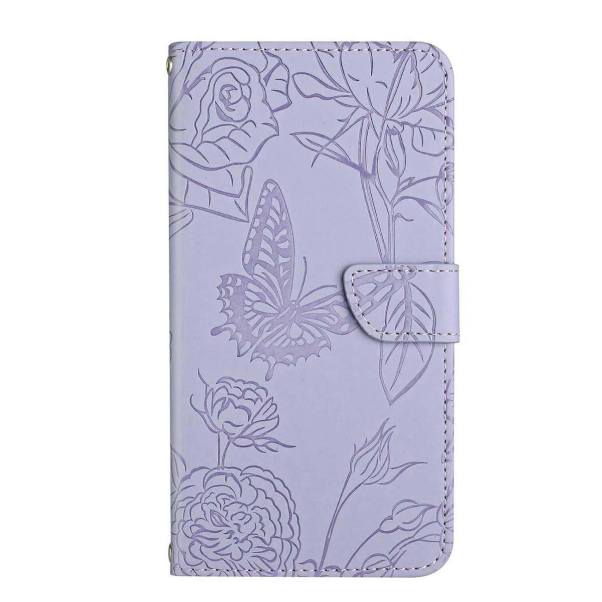 For Redmi Note 14 Pro 4G Skin Feel Butterfly Embossed Flip Leather Phone Case(Purple)