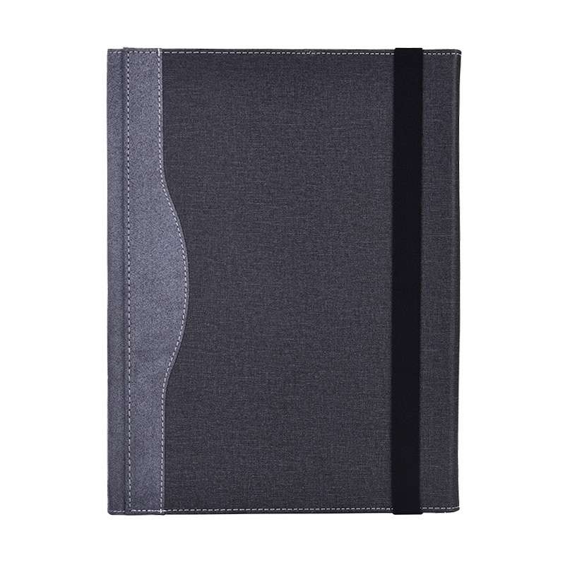 For MicroSoft Surface Laptop 7 13.8 inch Cloth Texture Laptop Leather Protective Case(Black)