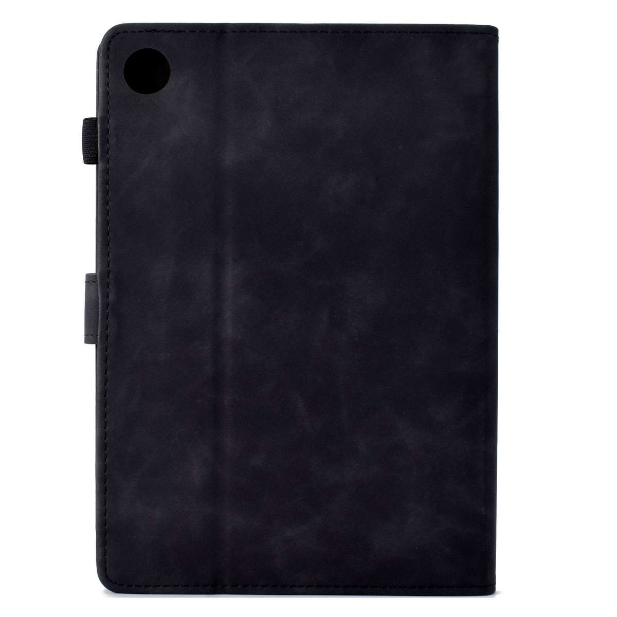 For Samsung Galaxy Tab A11 / A9 Cats Embossed Leather Tablet Case(Black)