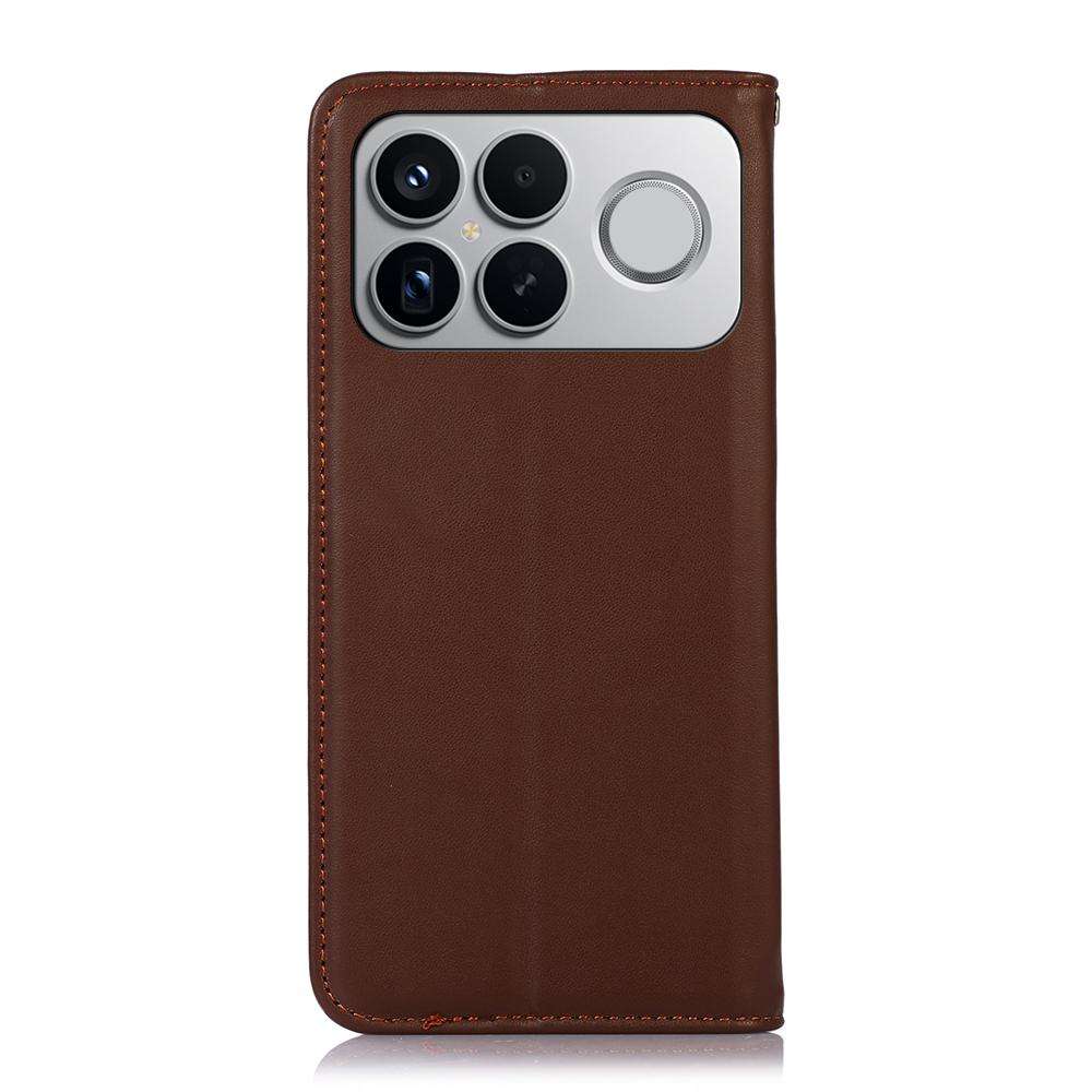 For Redmi K90 Pro Max/Poco F8 Ultra KHAZNEH Nappa Top Layer Cowhide Leather Phone Case(Brown)