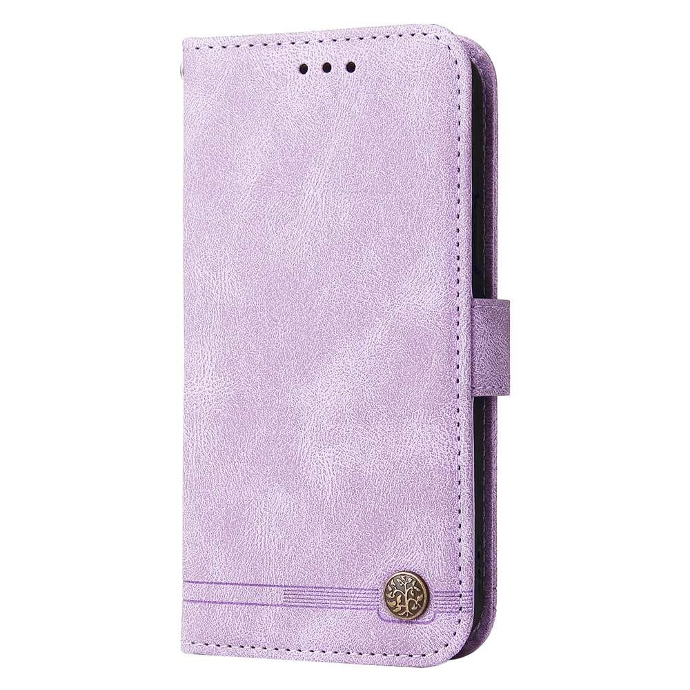 For Xiaomi 15 Pro Skin Feel Life Tree Metal Button Leather Phone Case(Purple)