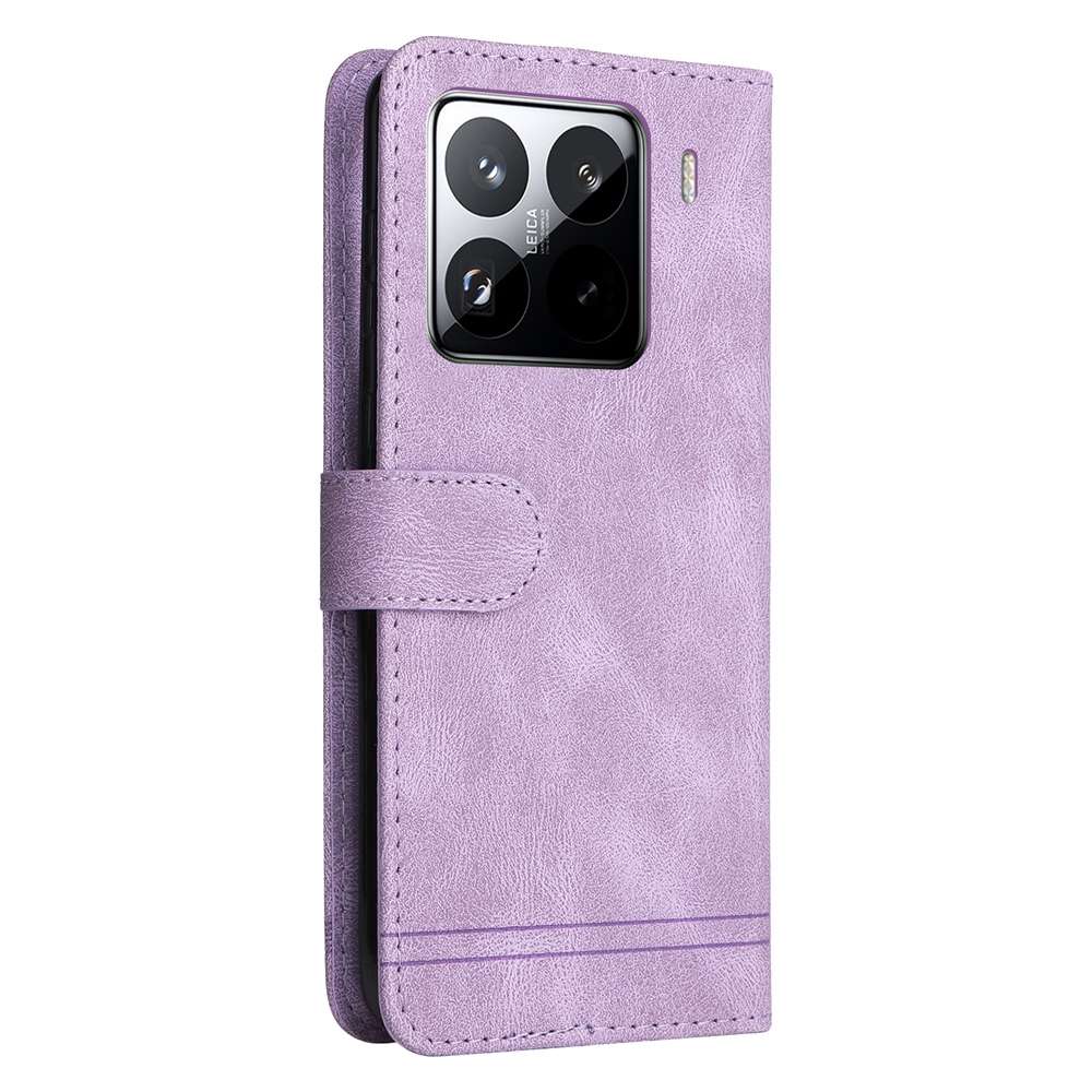 For Xiaomi 15 Pro Skin Feel Life Tree Metal Button Leather Phone Case(Purple)