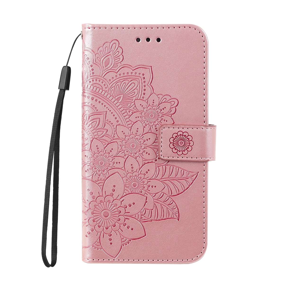 For Xiaomi 15 Seven-petal Flowers Embossing Leather Phone Case(Rose Gold)