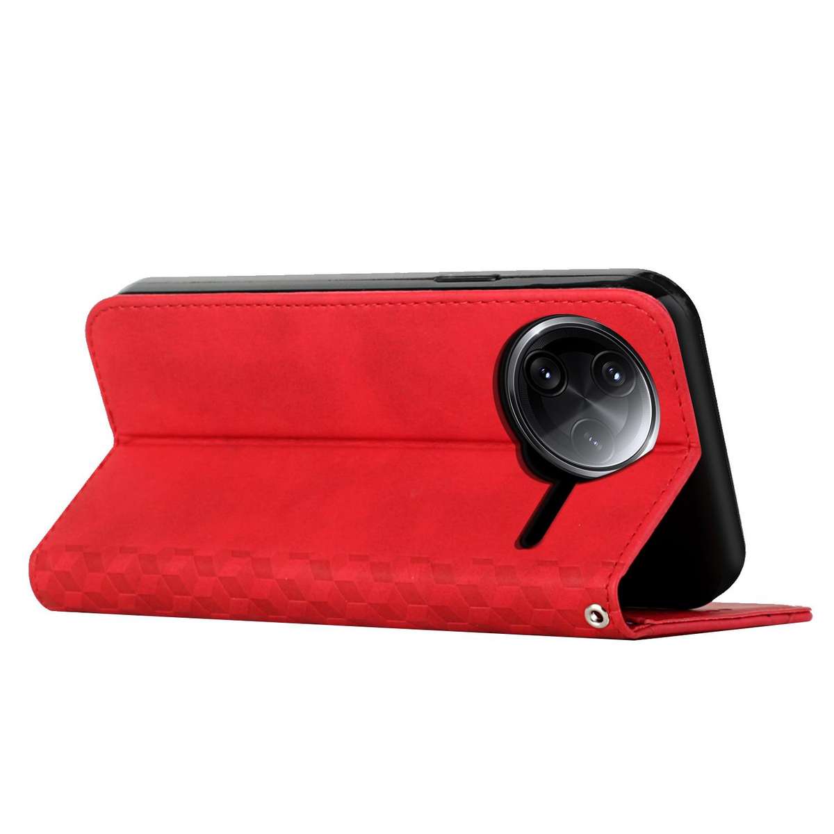 For Redmi K80 / K80 Pro Diamond Splicing Skin Feel Magnetic Leather Phone Case(Red)