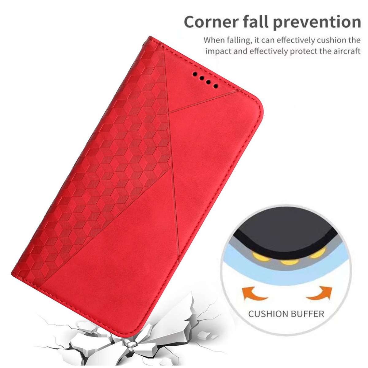 For Redmi K80 / K80 Pro Diamond Splicing Skin Feel Magnetic Leather Phone Case(Red)