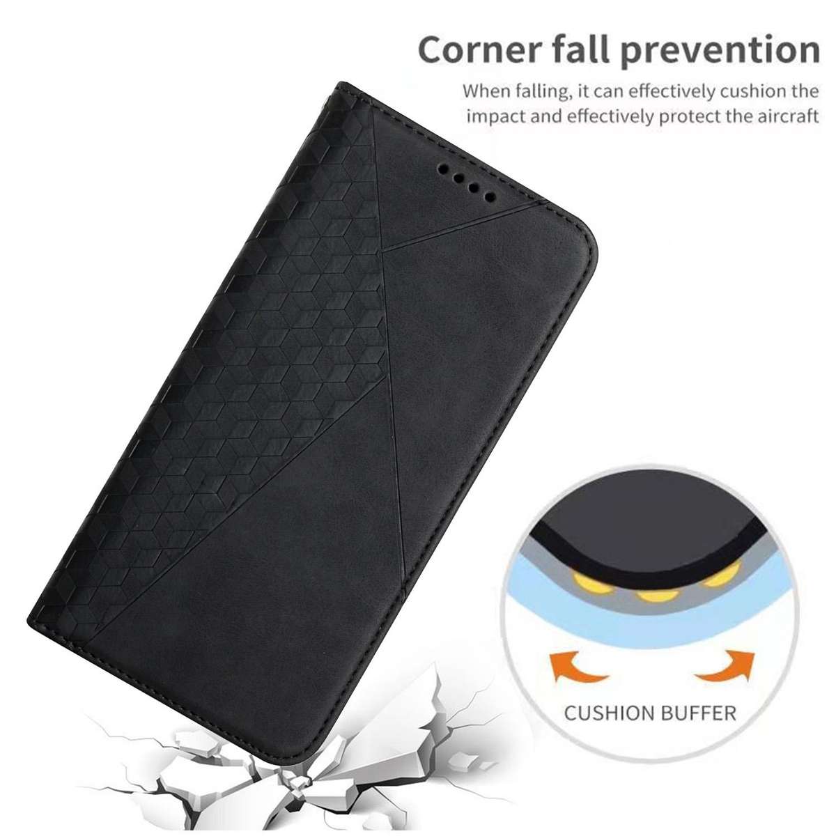 For Redmi K80 / K80 Pro Diamond Splicing Skin Feel Magnetic Leather Phone Case(Black)