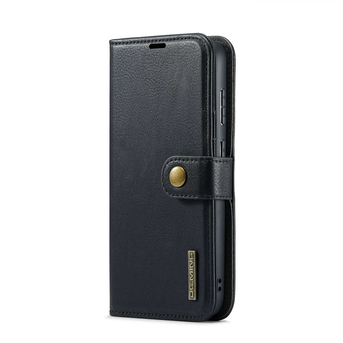For Samsung Galaxy S24 FE 5G DG.MING Crazy Horse Texture Detachable Magnetic Leather Case(Black)