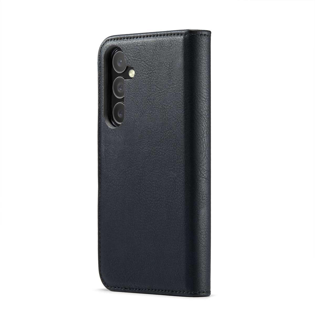 For Samsung Galaxy S24 FE 5G DG.MING Crazy Horse Texture Detachable Magnetic Leather Case(Black)