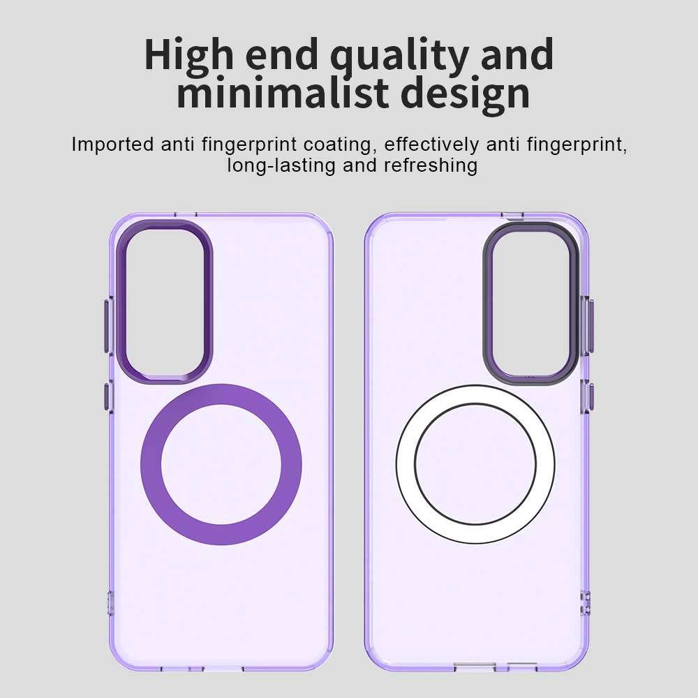 For Samsung Galaxy S25 5G Candy Magsafe PC Hybrid TPU Phone Case(Purple)