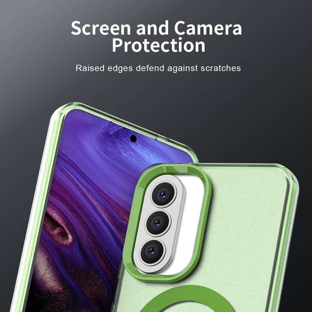 For Samsung Galaxy A57 5G Candy Magsafe PC Hybrid TPU Phone Case(Green)