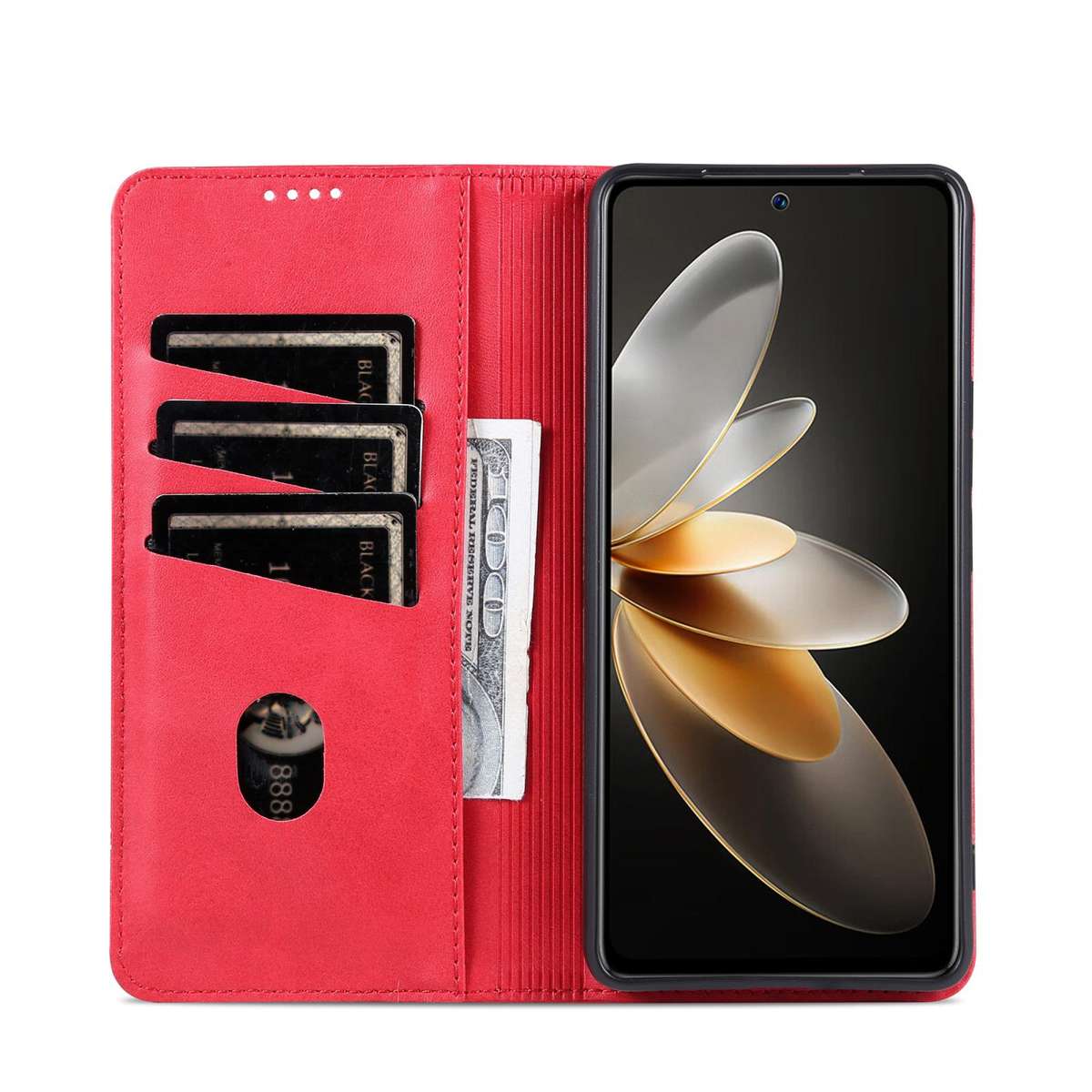 For Xiaomi 15 Ultra AZNS Magnetic Calf Texture Flip Leather Phone Case(Red)