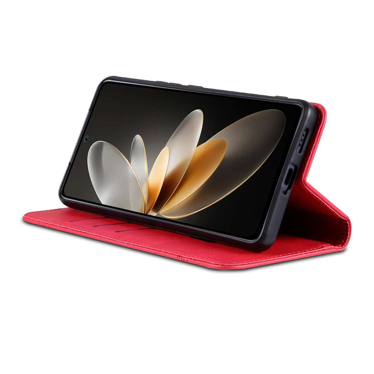 For Xiaomi 15 Ultra AZNS Magnetic Calf Texture Flip Leather Phone Case(Red)
