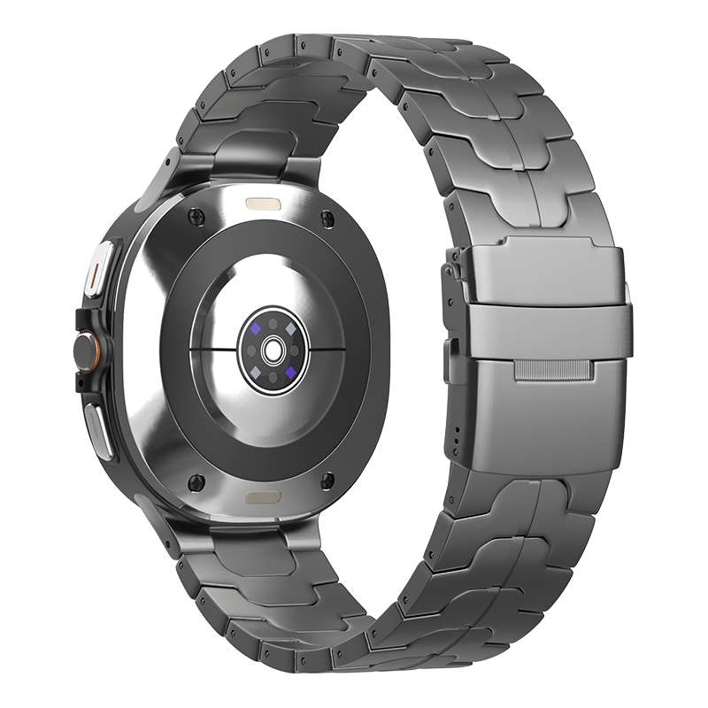 For Samsung Galaxy Watch Ultra 47mm Safety Buckle Pure Titanium Watch Band(Black)