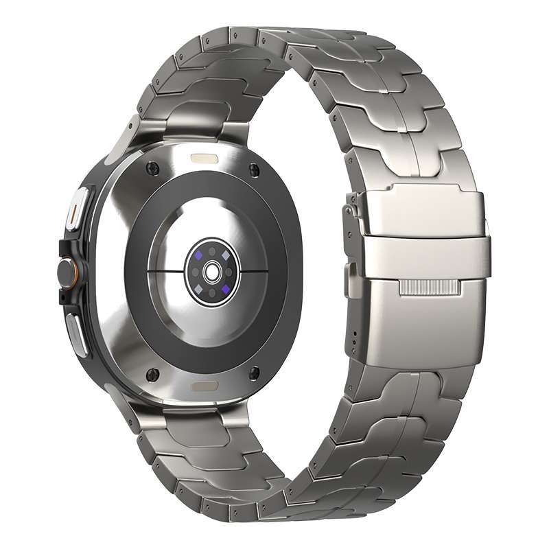 For Samsung Galaxy Watch Ultra 47mm Safety Buckle Pure Titanium Watch Band(Black)