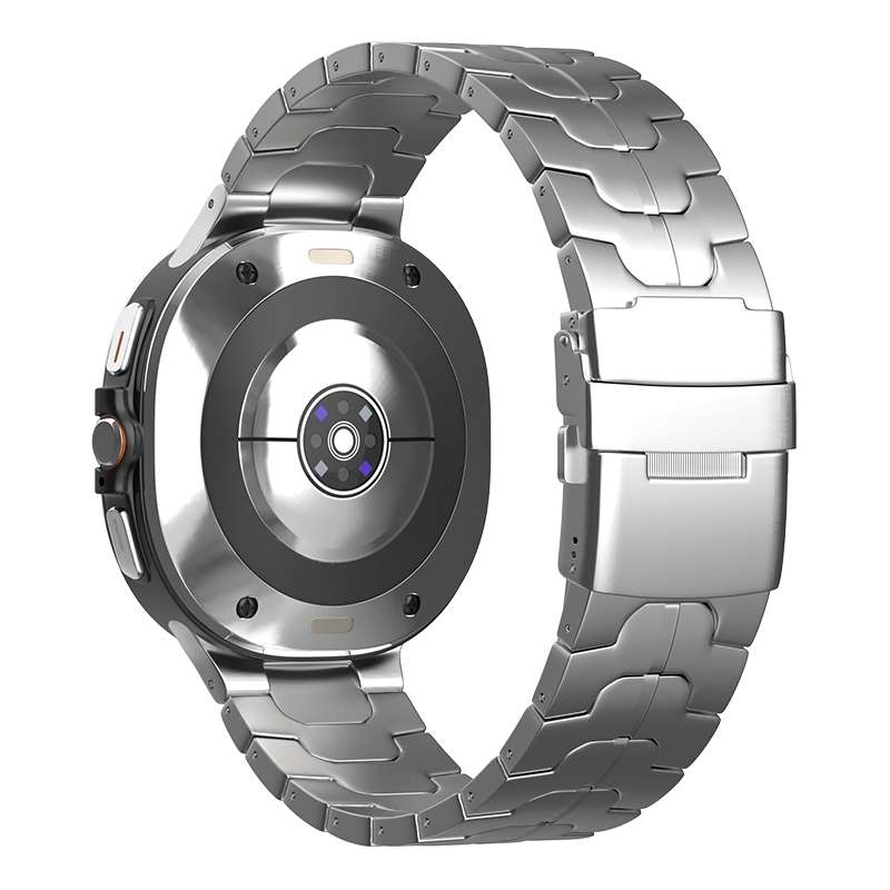 For Samsung Galaxy Watch Ultra 47mm Safety Buckle Pure Titanium Watch Band(Black)