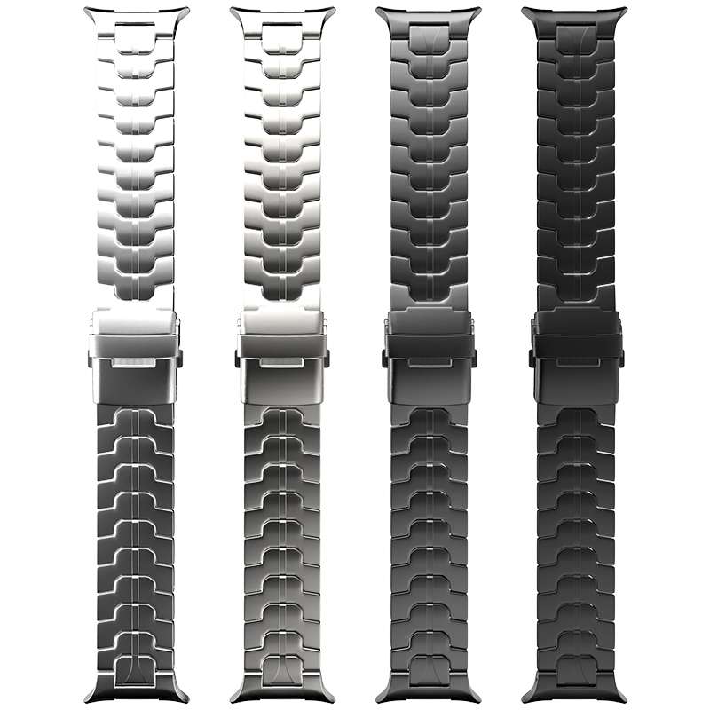For Samsung Galaxy Watch Ultra 47mm Safety Buckle Pure Titanium Watch Band(Black)