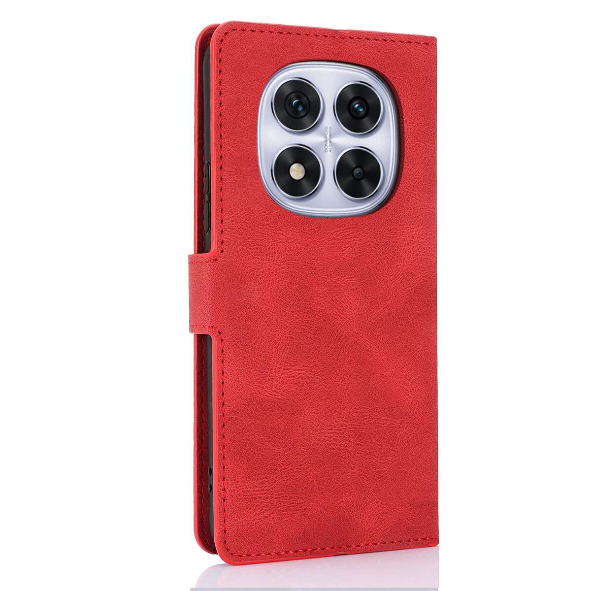For Redmi Note 14 Pro+ 5G Fantasy Skin-feel Calfskin Texture Leather Phone Case(Red)