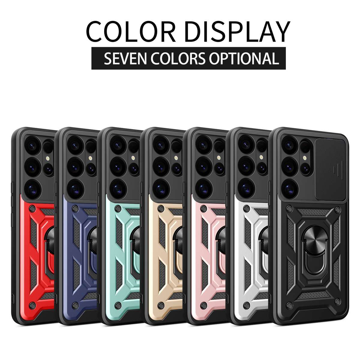 For Samsung Galaxy S25 Ultra 5G Sliding Camera Cover Design TPU+PC Phone Case(Black)