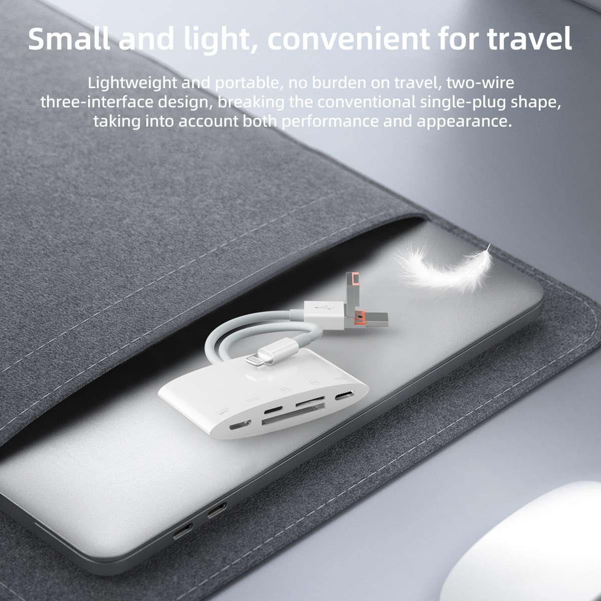 NK-1040TL Pro USB-C / Type-C, 8 Pin, USB to USB-C / Type-C, 8 Pin, Micro USB, TF, SD C ... (White)