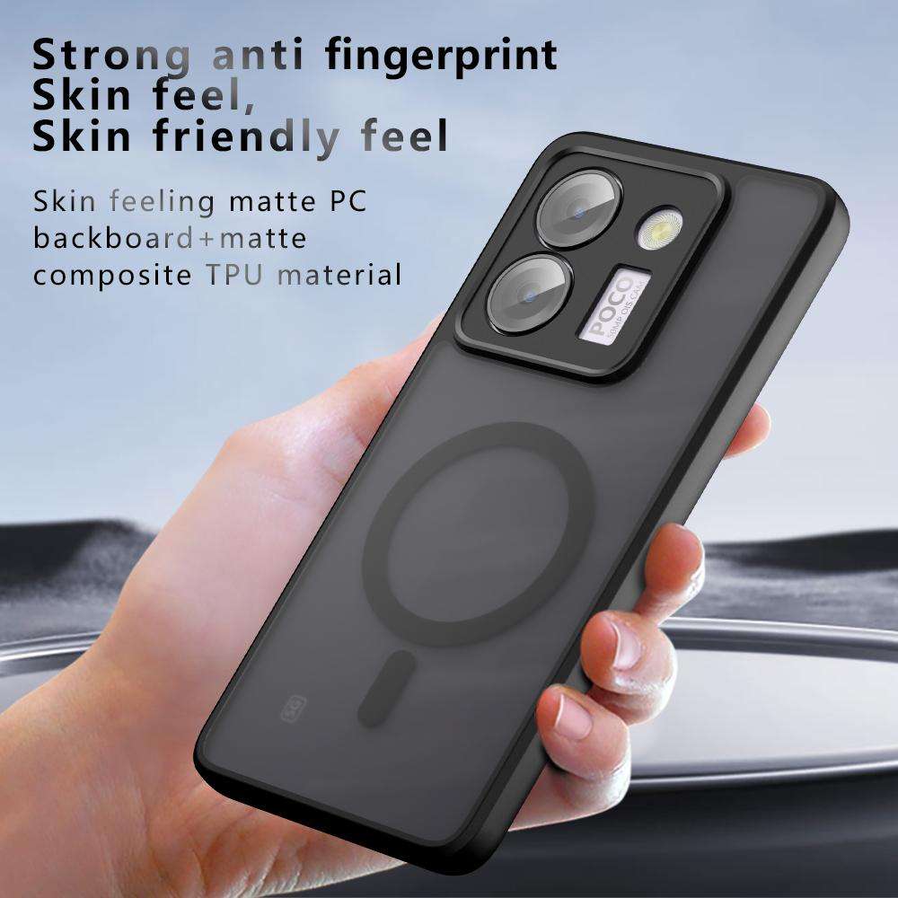 For Xiaomi Poco M7 Pro 5G Armor MagSafe PC Hybrid TPU Phone Case(Frosted Black)
