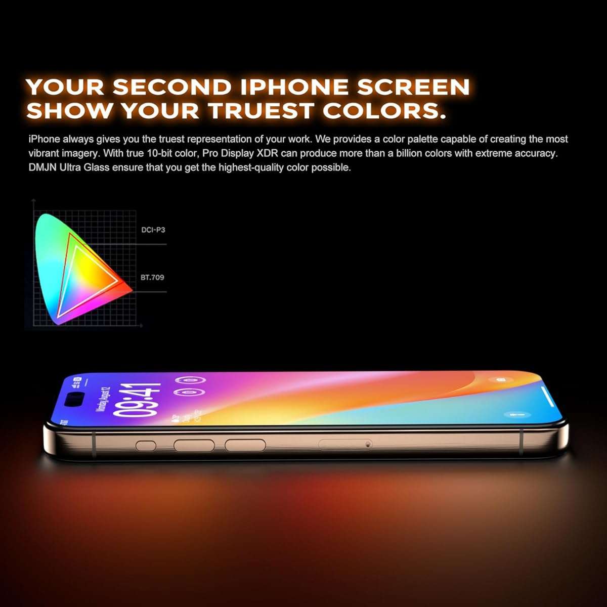 For iPhone 16 Pro Max Dust-Free Easy Install HD Tempered Glass Film(Black)