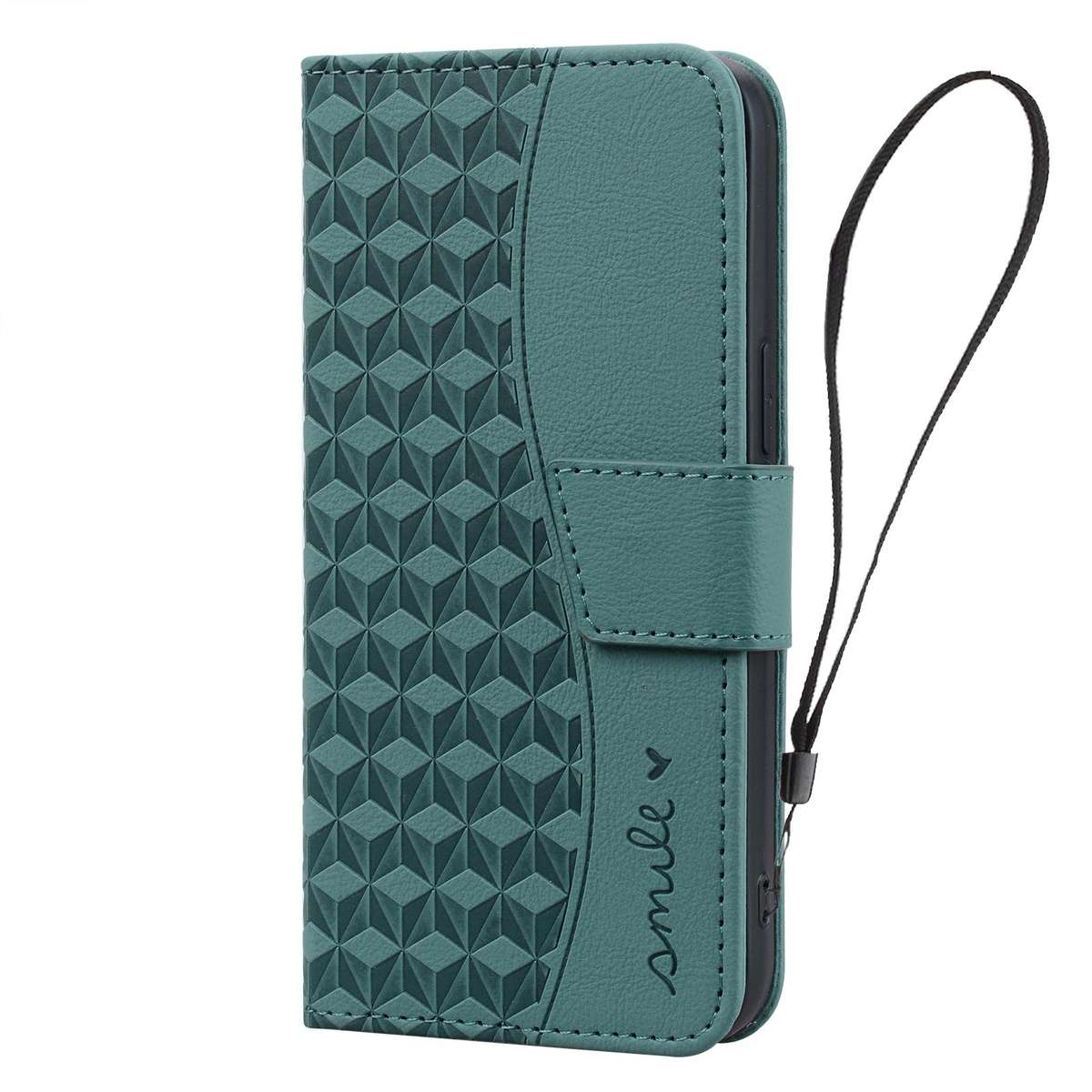 For Samsung Galaxy S25 Edge 5G Diamond Buckle Leather Phone Case with Lanyard(Green)