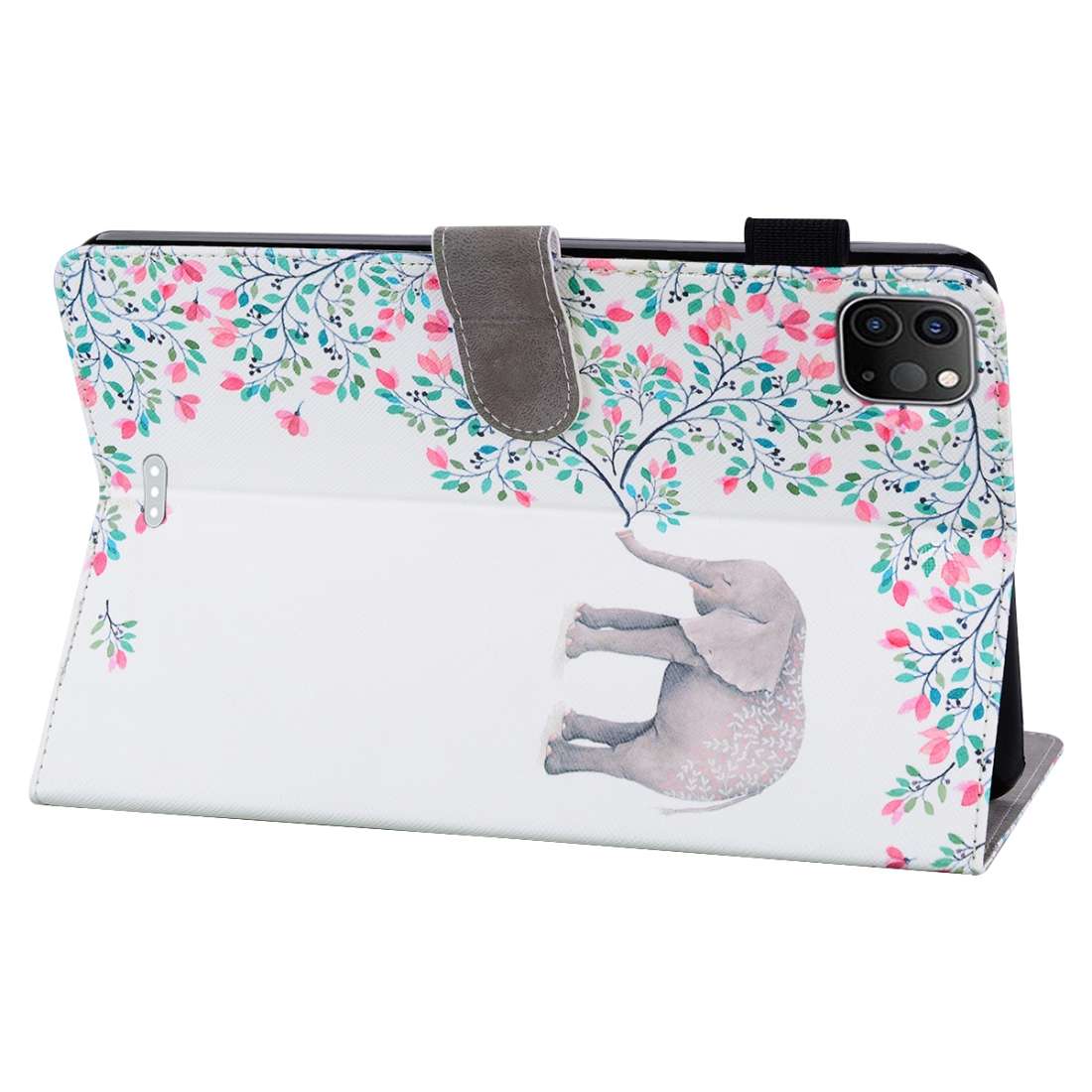 For iPad Pro 11 inch (2020) Horizontal Flip Leather Tablet Case, with Card S ... (Elephant Flower)