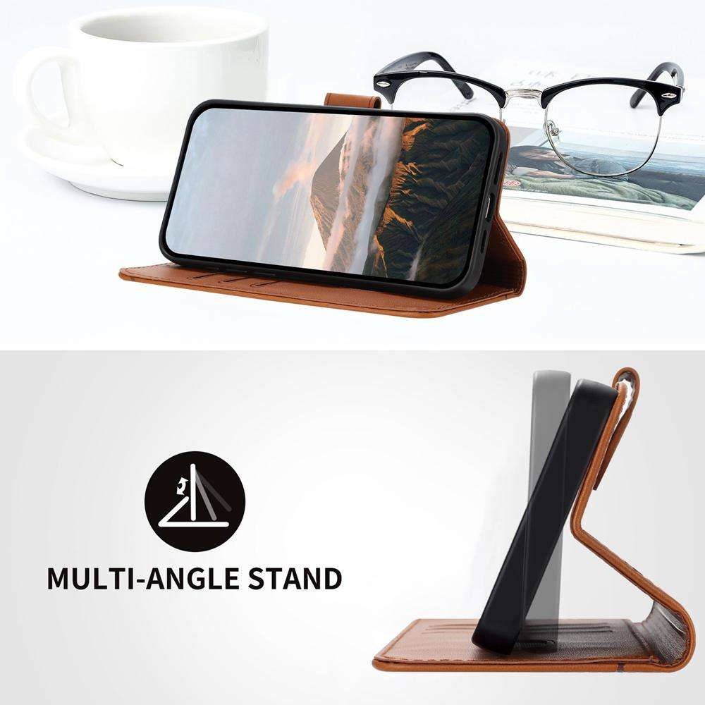 For Samsung Galaxy S25 FE 5G Triangle Pattern Buckle Clasp Leather Phone Case(Brown)