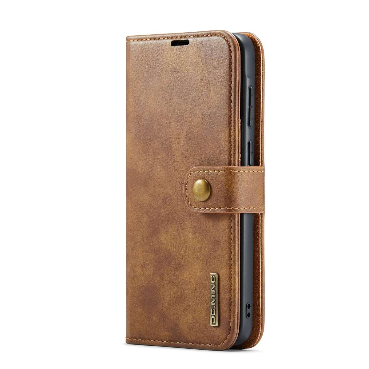 For Samsung Galaxy A57 5G DG.MING Crazy Horse Texture Detachable Magnetic Leather Case(Brown)