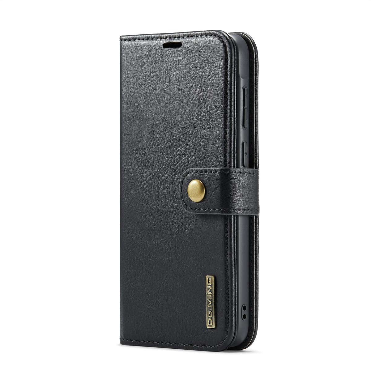 For Samsung Galaxy A57 5G DG.MING Crazy Horse Texture Detachable Magnetic Leather Case(Black)