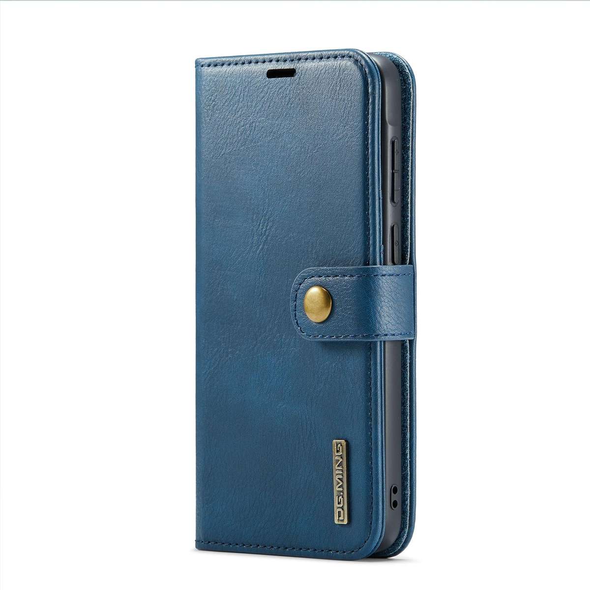 For Samsung Galaxy A57 5G DG.MING Crazy Horse Texture Detachable Magnetic Leather Case(Blue)