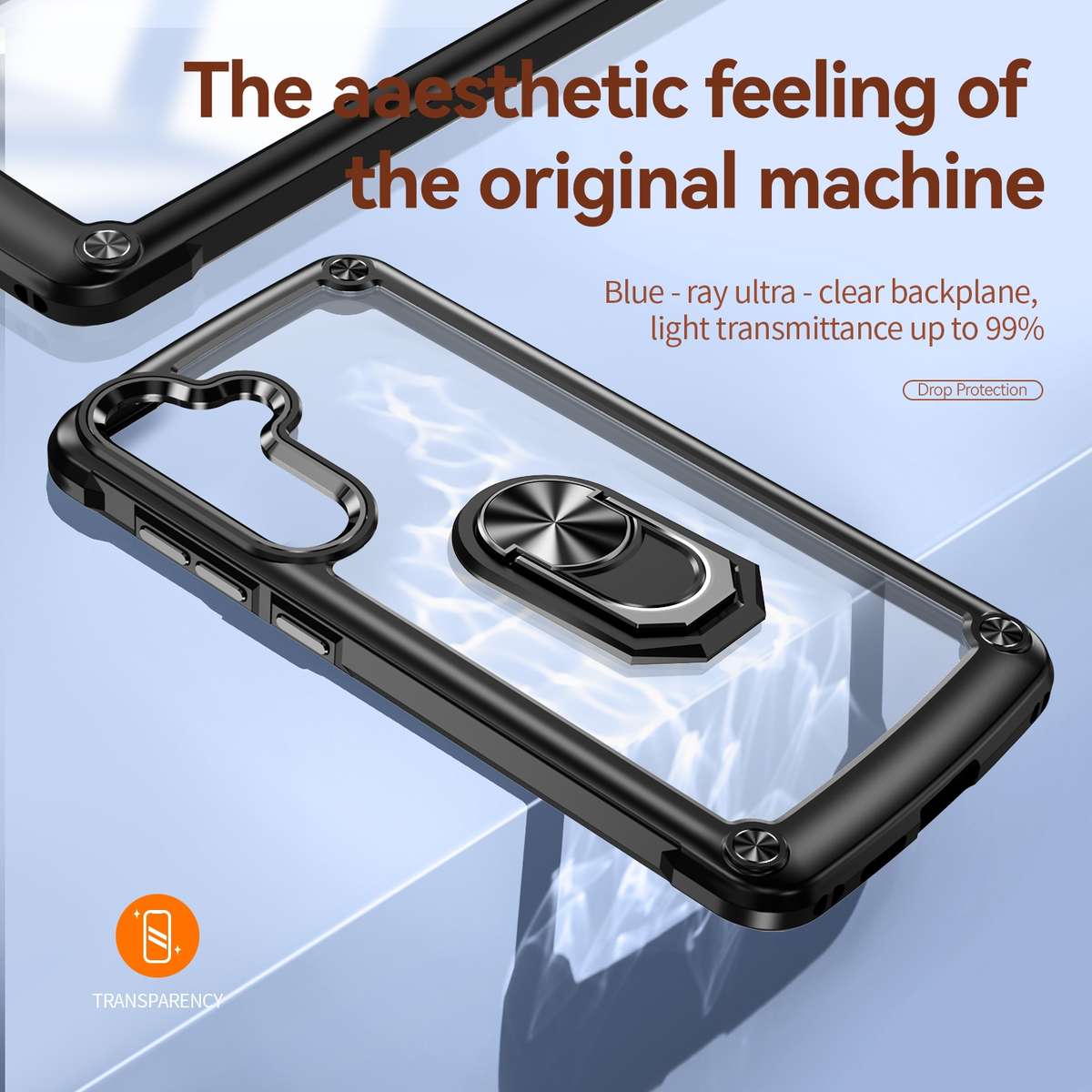 For Samsung Galaxy S25+ 5G TPU + PC Lens Protection Phone Case with Ring Holder(Black)