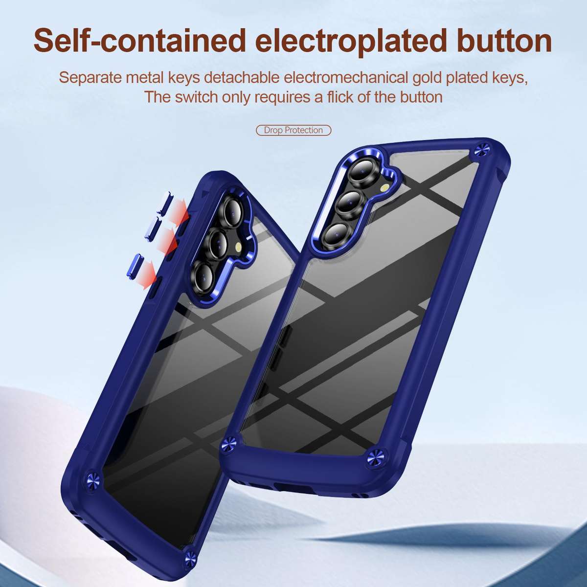 For Samsung Galaxy S25 FE 5G TPU + PC Lens Protection Phone Case(Blue)