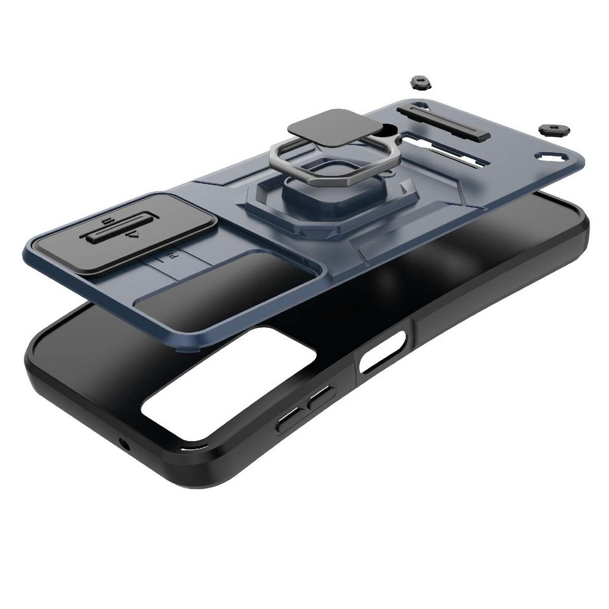 For Samsung Galaxy S25+ 5G Sliding Camshield TPU + PC Shockproof Phone Case with Holder(Purple)