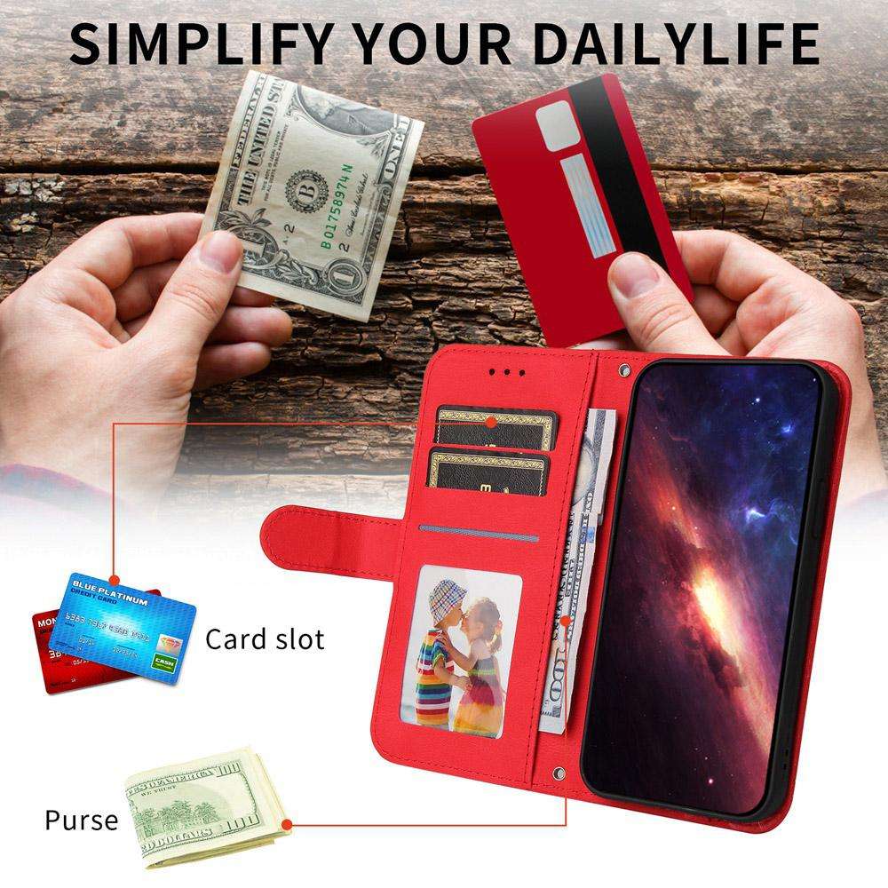 For Tecno Spark 40 5G / Spark Go 5G 2025 Skin Feel Life Tree Metal Button Leather Phone Case(Red)
