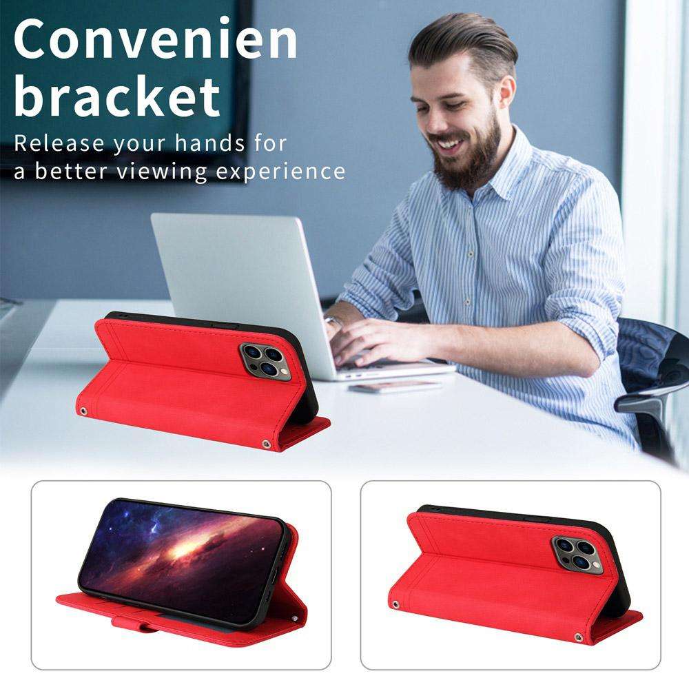 For Tecno Spark 40 5G / Spark Go 5G 2025 Skin Feel Life Tree Metal Button Leather Phone Case(Red)