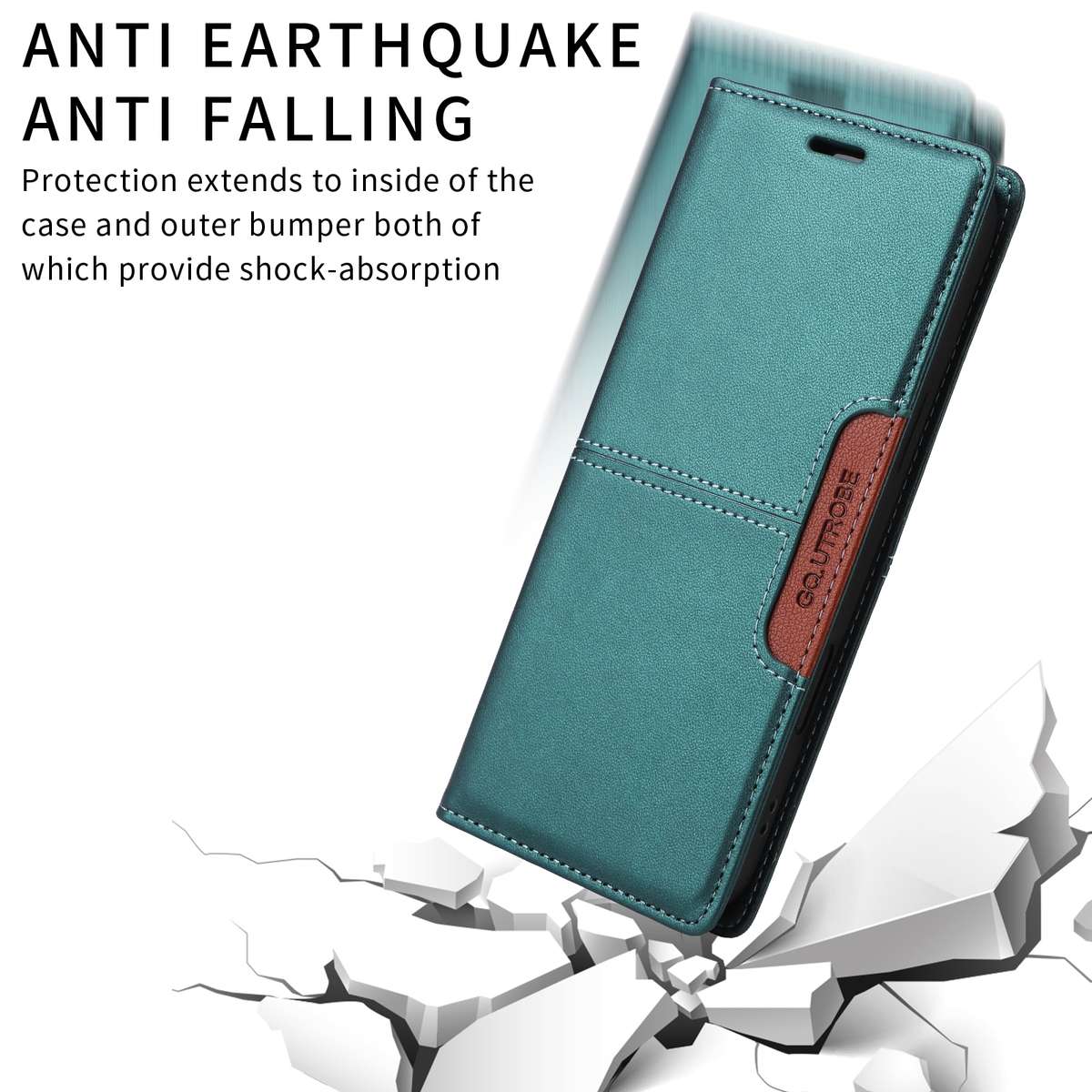 For Samsung Galaxy Note20 GQUTROBE G01 RFID Anti-theft Leather Phone Case(Green)