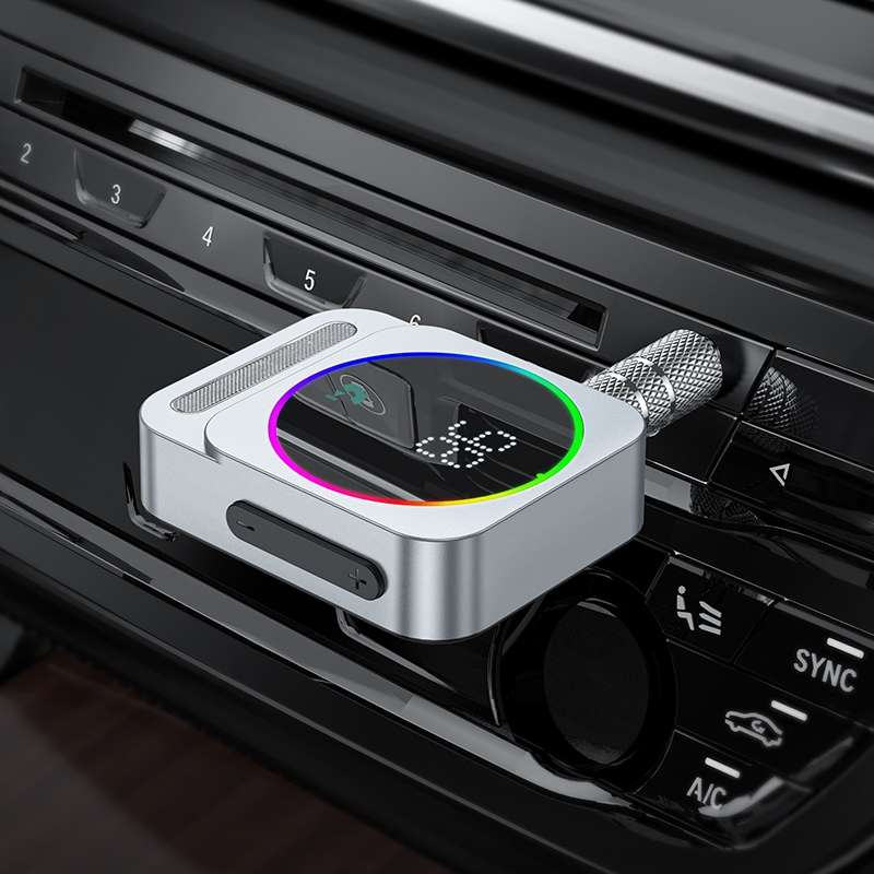 Borofone BC52 True Way Car AUX Bluetooth Receiver(Silver)