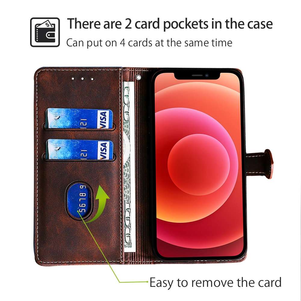 For Redmi 14C 4G Skin Feel Magnetic Buckle Leather Phone Case(Brown)