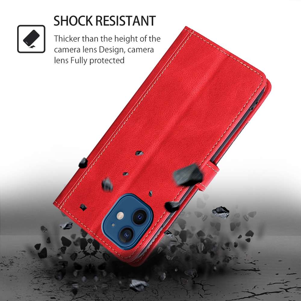 For Redmi 14C 4G Skin Feel Magnetic Buckle Leather Phone Case(Red)