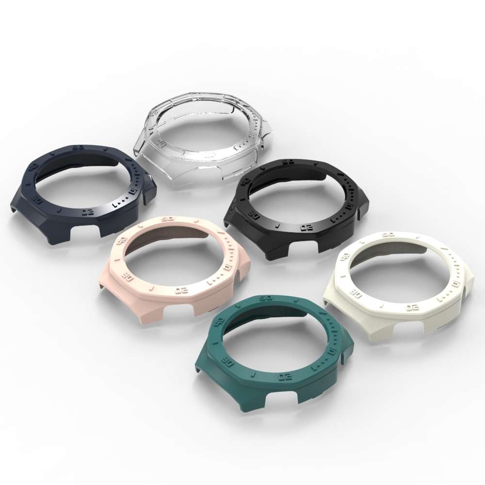 For Huawei Watch GT 5 Pro 46mm Half Coverage Hollow PC Watch Protective Case with Scale